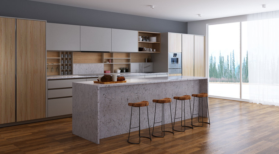 Argento Quartz countertops #2