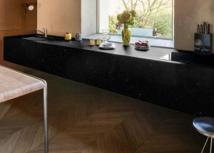 Black Quasar Quartz countertops #3