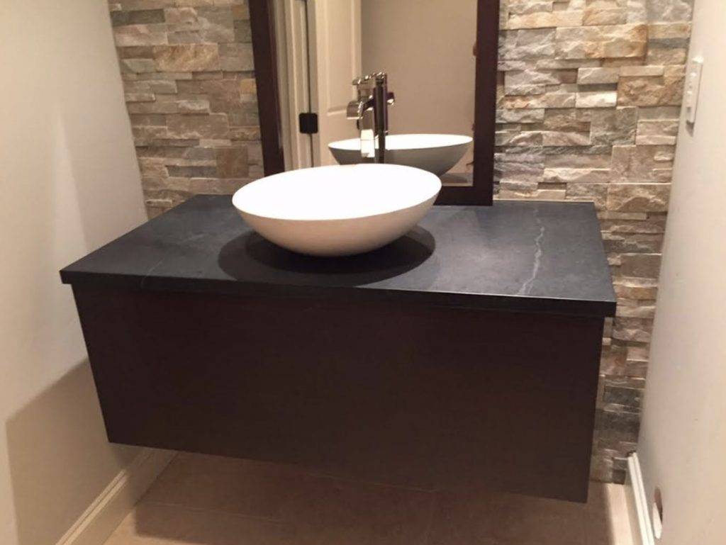 black bathroom vanity countertops