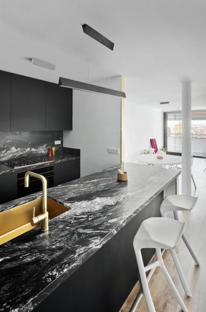 Black Space Granite countertops #4