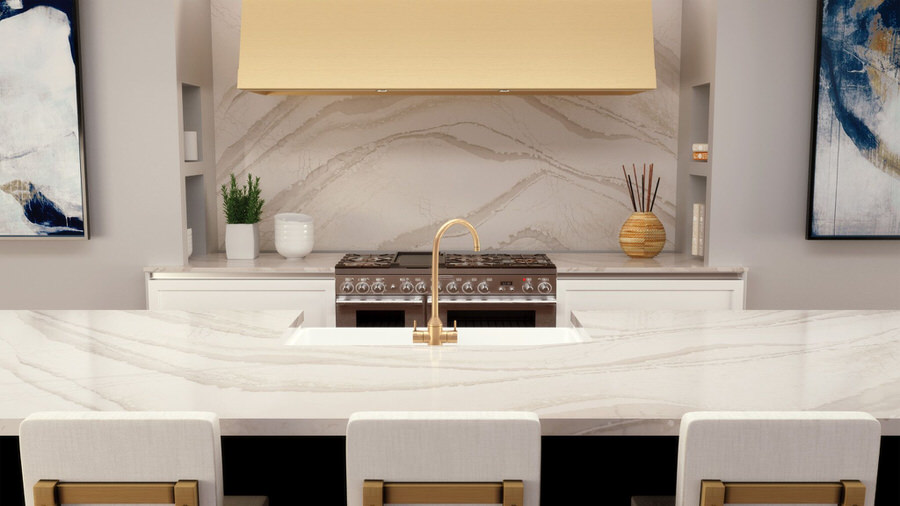 Brittanicca Warm Quartz countertops #3