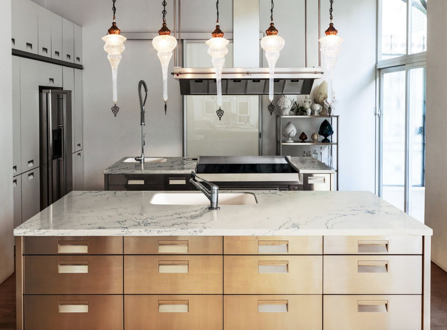 Coarse Carrara Quartz countertops #2