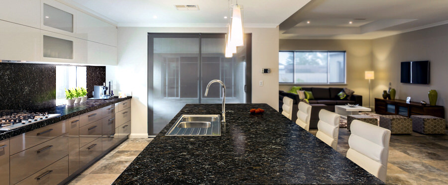 Cosmic Black Quartz countertops #4