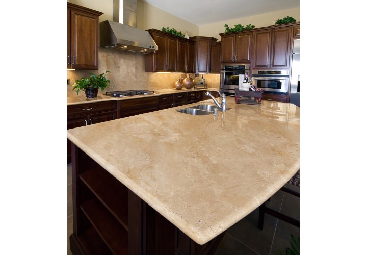 Crema Marfil Polished Porcelain countertops #3