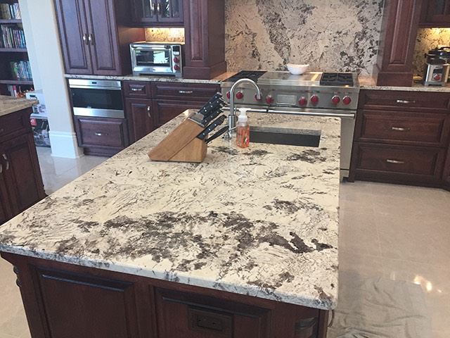 Delicatus White Granite countertops #3