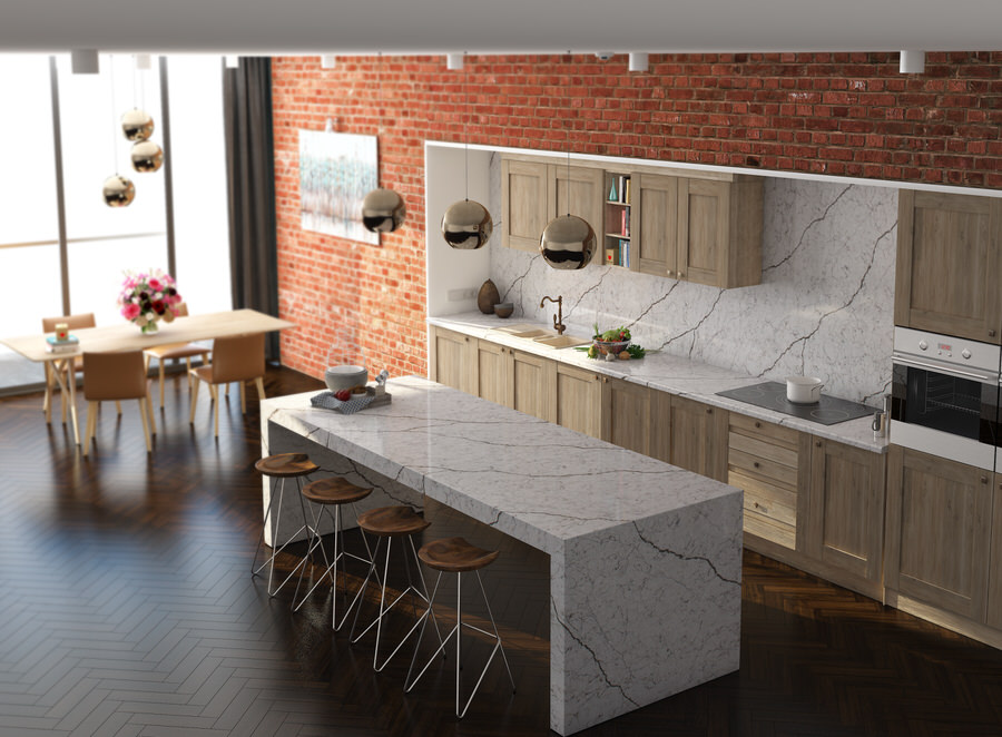 Diamante Quartz countertops #2