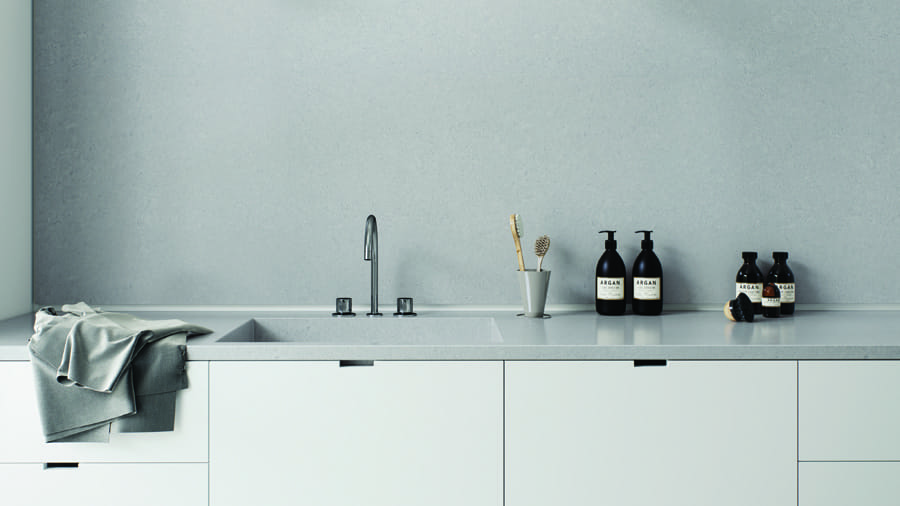 Flannel Grey Quartz countertops #3