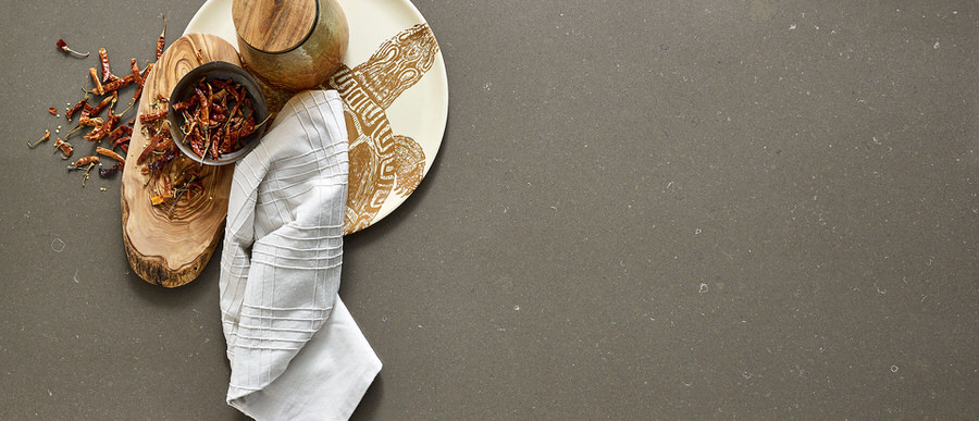 Fossil Brown Quartz countertops #3