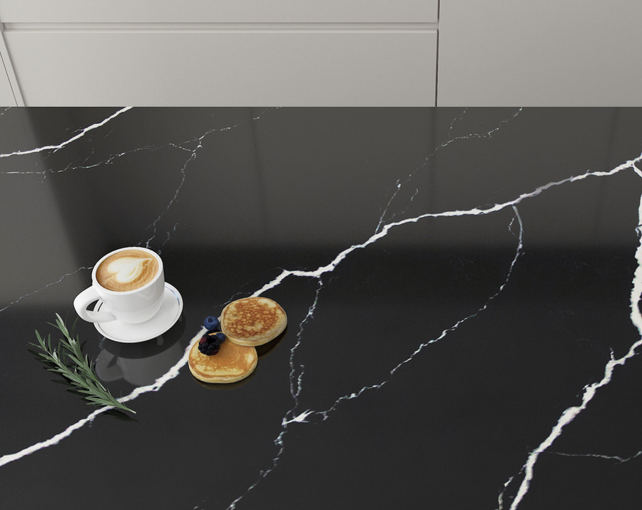 Nero Marquina Quartz countertops #4