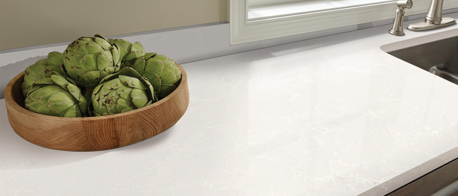 Perla White Quartz countertops #3