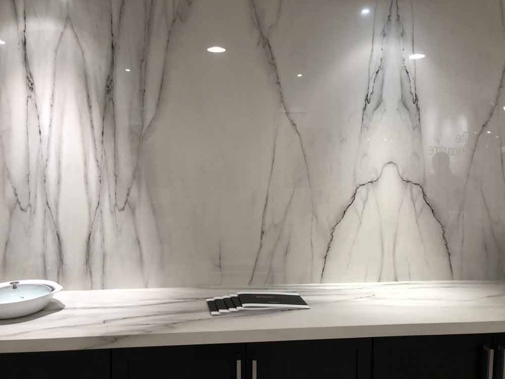 Porcelain Countertop w/ Miter Edge & Full Height  portfolio #3