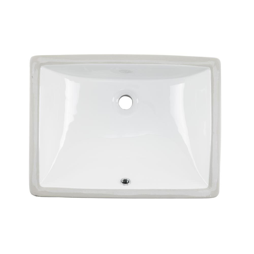 Porcelain Rectangle Bathroom Undermount Sink 1714  sinks #1