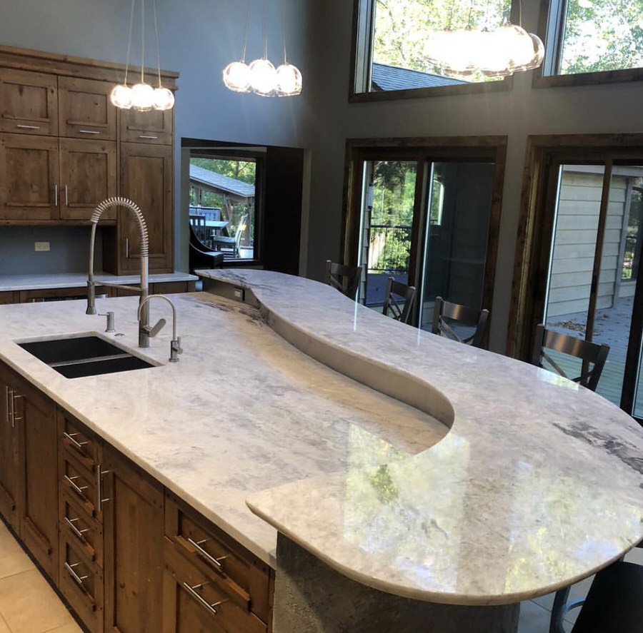 Princess White Quartzite countertops #3