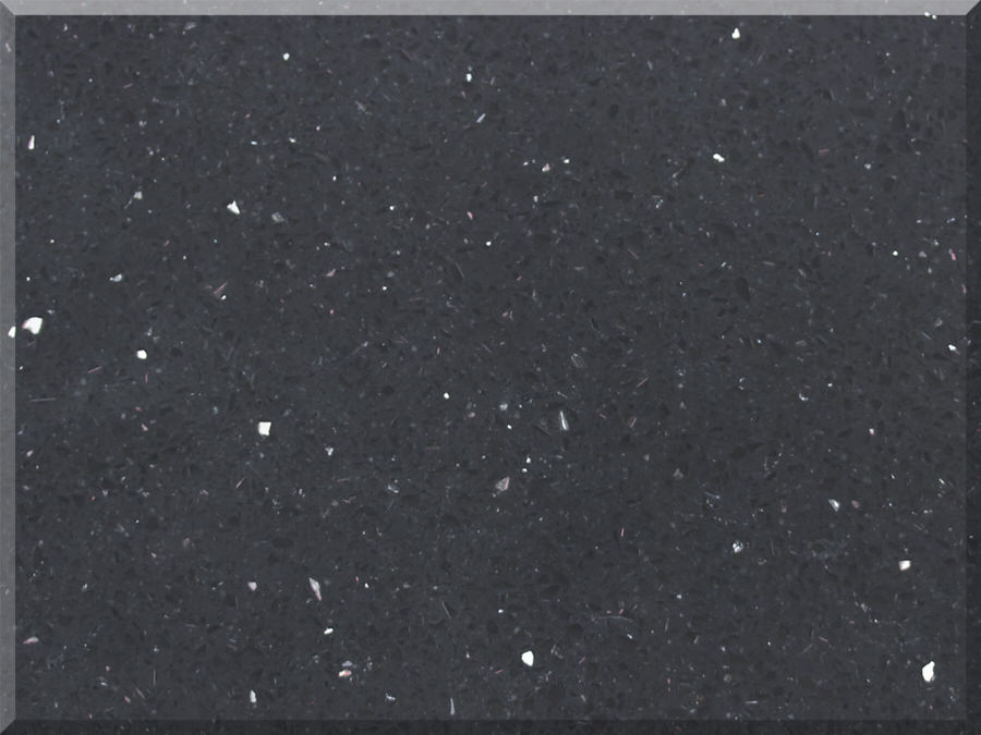 Sparkling Black Quartz countertops #1