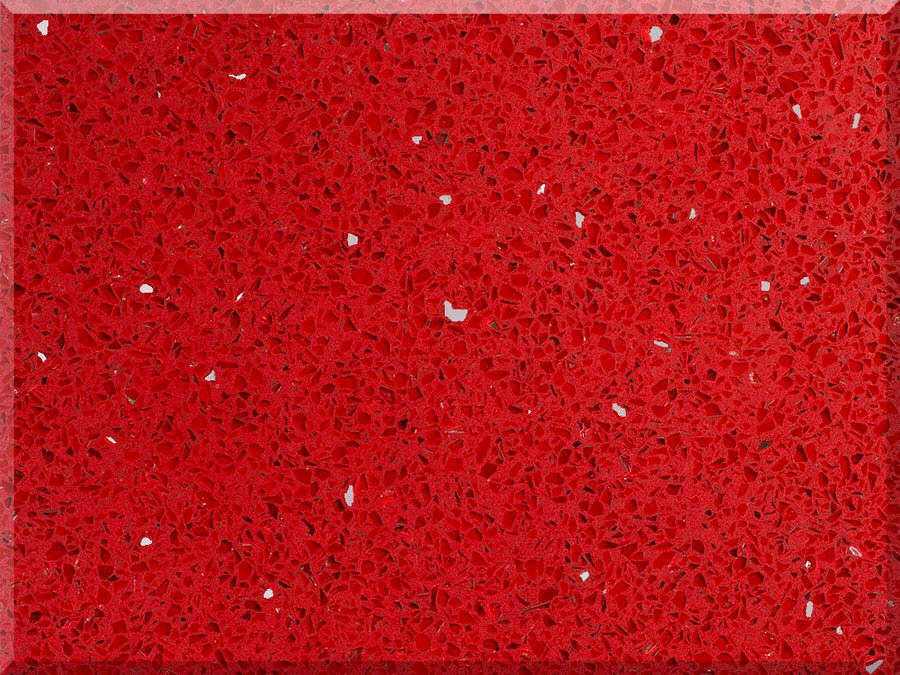 Sparkling Red Quartz countertops #1