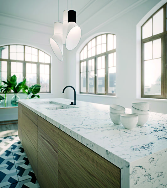 White Attica Quartz countertops #3