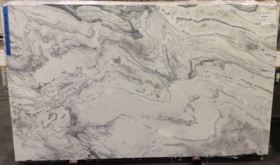 White Fantasy Quartzite countertops #2