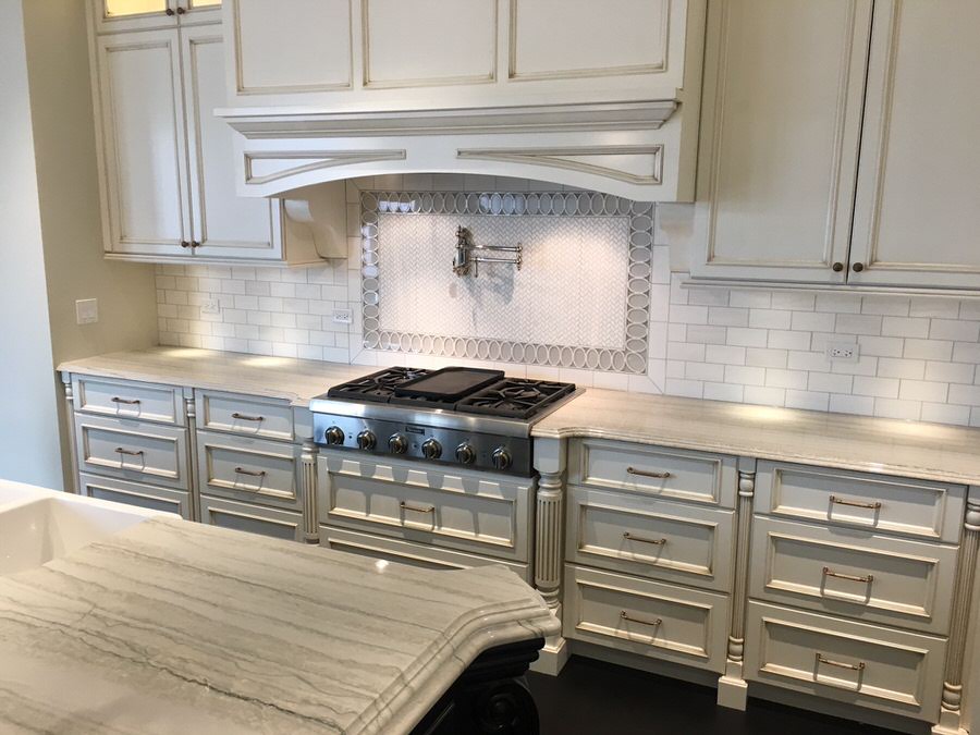 White Macaubas Quartzite countertops #3