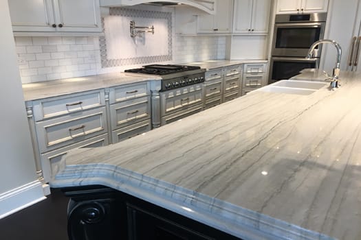 White Macubas Quartzite Kitchen  portfolio #5