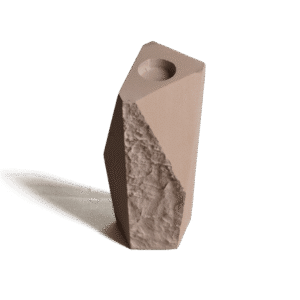 BEC Linea Candle Stand Small/Grey Sandstone