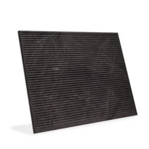 Black Wave Marble Convex Honed