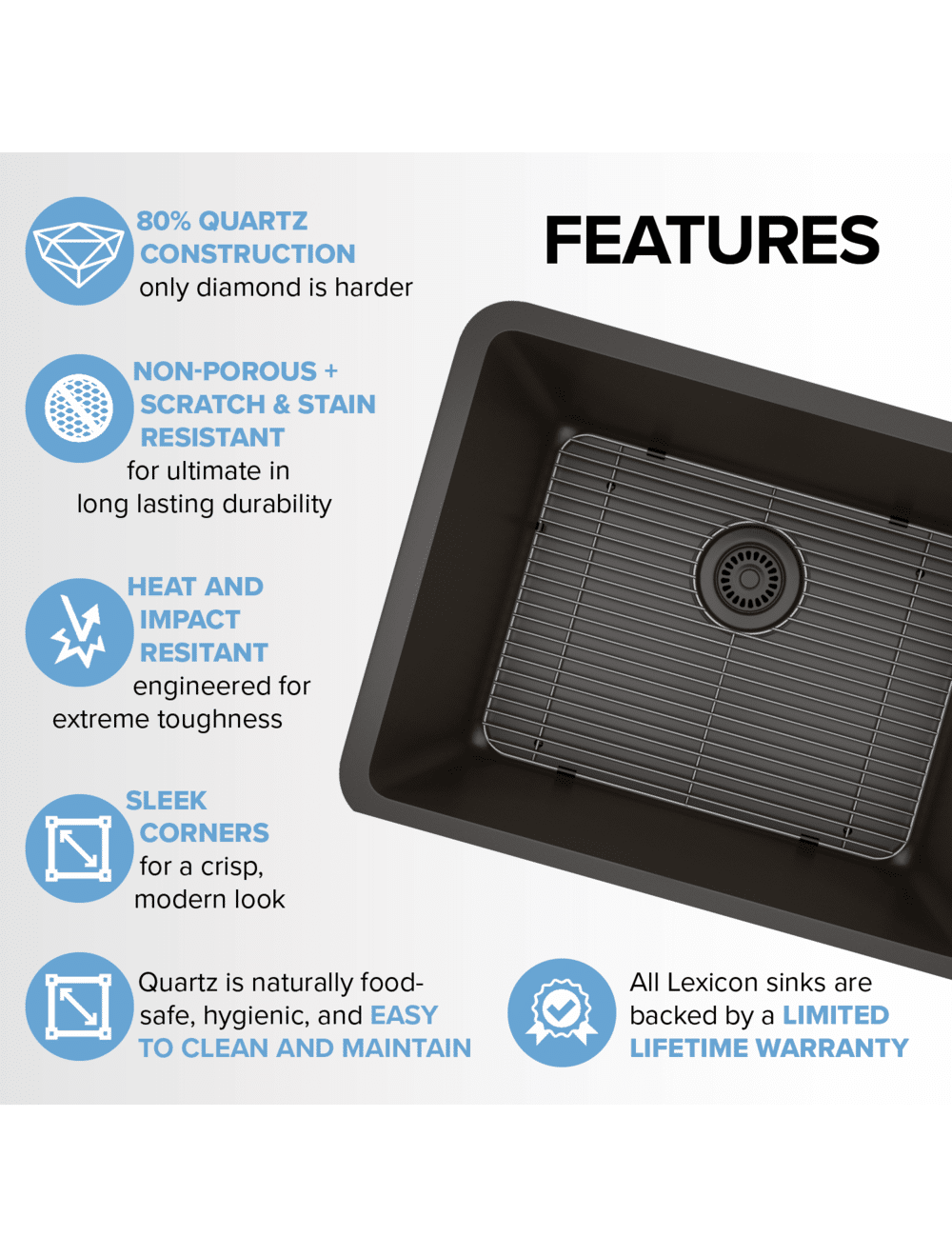 Lexicon 2318 Quartz Composite Sink - Image 2